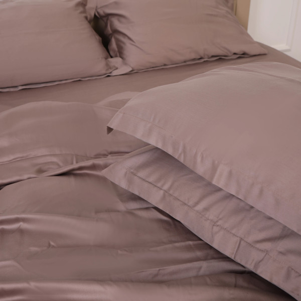 Фото - Простирадло двоспальне MirSon Imperial Tencel №08 Beige 180х200 см (2200010756548)