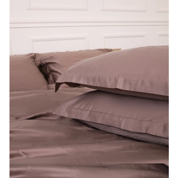 Фото - Простирадло двоспальне MirSon Imperial Tencel №08 Beige 180х190 см (2200010756531)