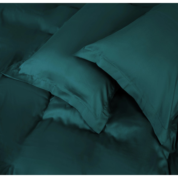 Фото - Простирадло двоспальне MirSon Imperial Tencel №07 Emerald 180х200 см (2200010756067)
