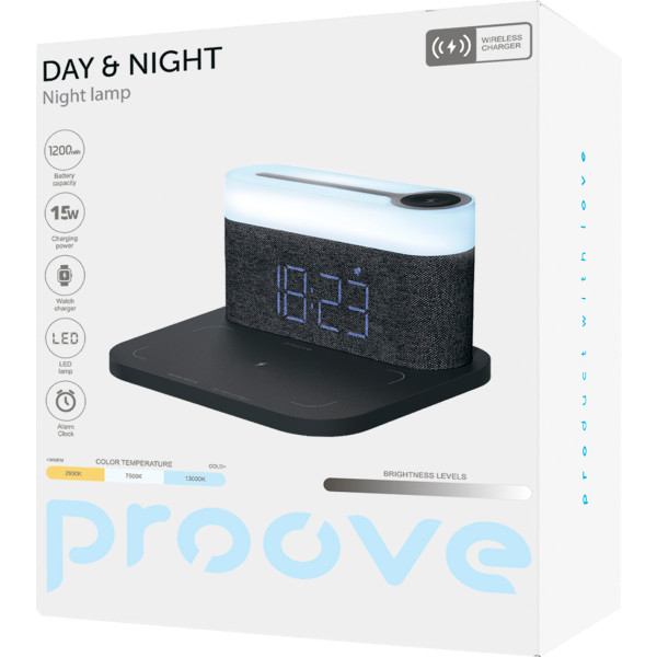 Фото - Нічник Proove з бездротовою зарядкою Day & Night Dark Gray (PLDN05002005)