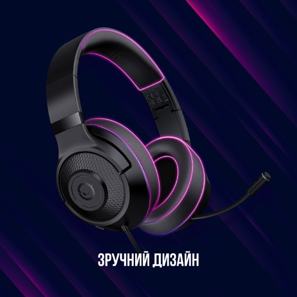 Фото - Гарнітура дротова ігрова Lorgar Noah 101 Gaming 3.5mm Black (LRG-GHS101B)