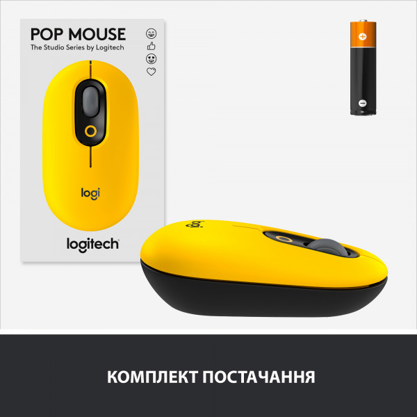 Фото - Миша бездротова Logitech POP Mouse with emoji Blast Yellow (910-006546)
