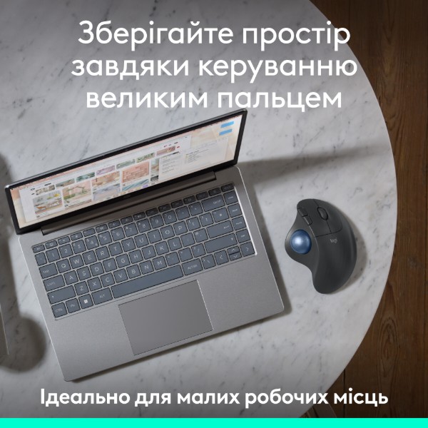 Фото - Миша бездротова Logitech ERGO M575S Wireless Trackball Graphite (910-007029)