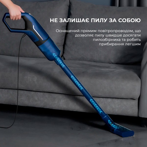 Фото - Пылесос ручной для дома Deerma Corded Stick Vacuum Cleaner Blue (DX1000W)