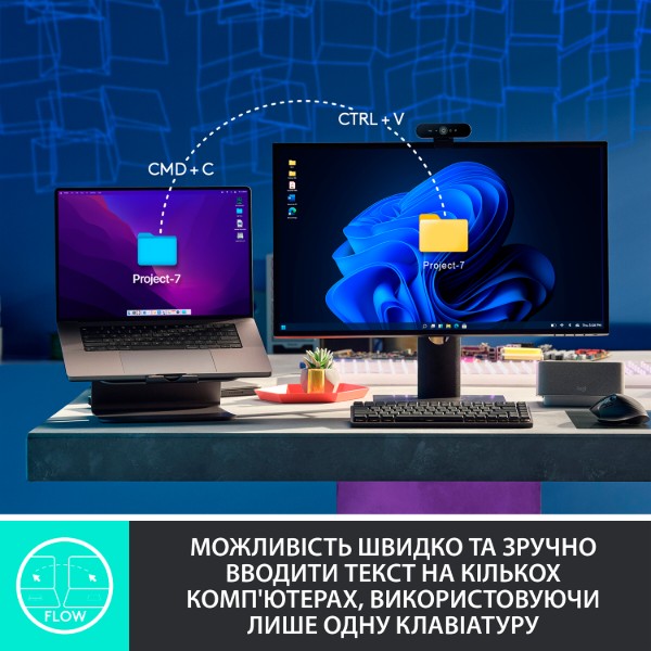 Фото - Клавіатура бездротова Logitech MX Mechanical Wireless Graphite Clicky (920-010759)