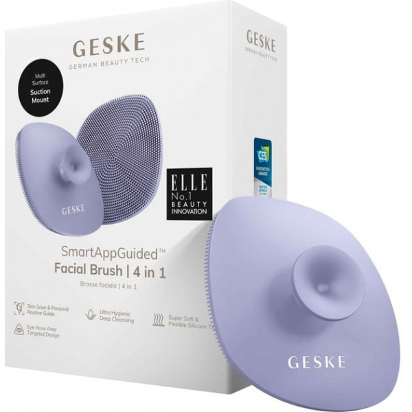 Фото - Щітка для чищення обличчя GESKE Facial Brush 4 в 1 фіолетовий з тримачем (GK000038PL01)