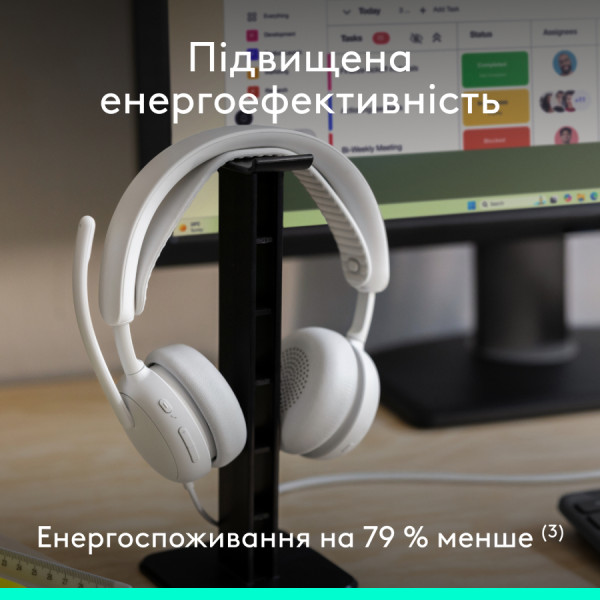 Фото - Гарнітура дротова Logitech Zone Wired 2 USB White (981-001621)