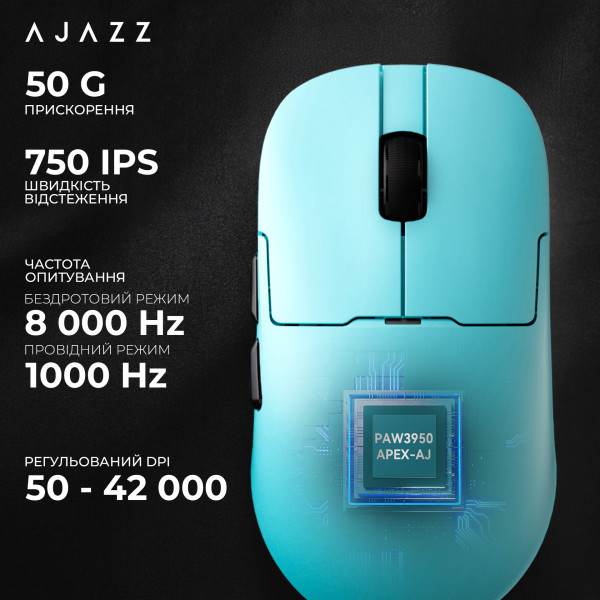 Фото - Миша бездротова ігрова Ajazz AJ159 APEX Blue (AJM159-A-BLUE)