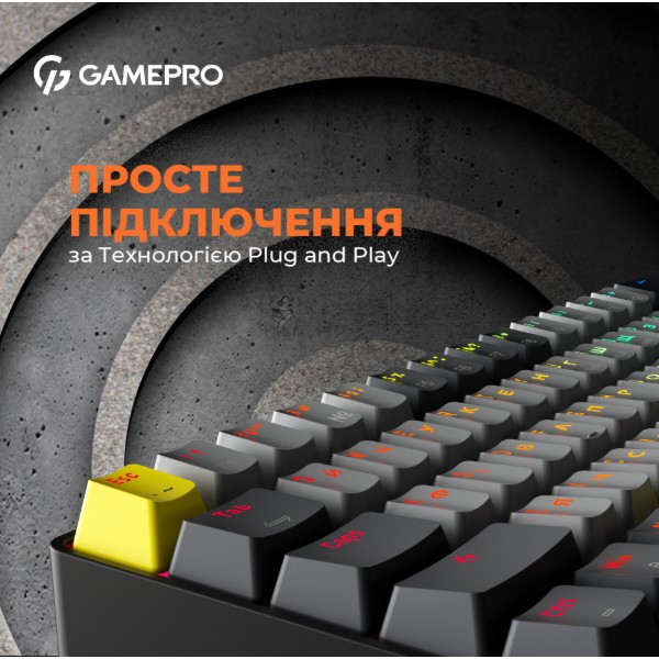 Фото - Клавіатура бездротова ігрова GamePro MK130G Pro