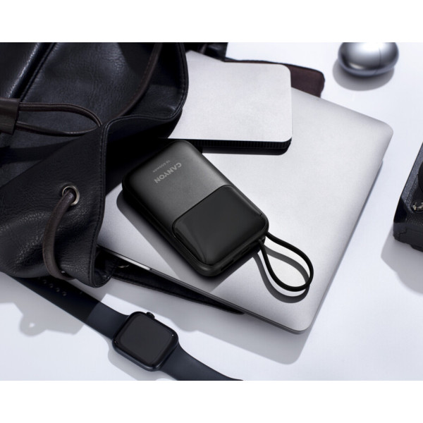 Фото - Батарея мобільна Canyon OnPower 101 built-in cable 10000 mAh PD22.5W Black (CNS-CPB101BK)