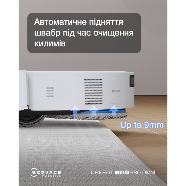 Фото - Робот-пилосос миючий Ecovacs DEEBOT T50S PRO OMNI WHITE