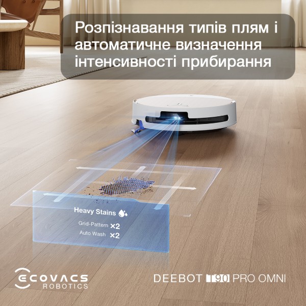 Фото - Робот-пылесос моющий Ecovacs DEEBOT T90 PRO OMNI WHITE (DEX95)