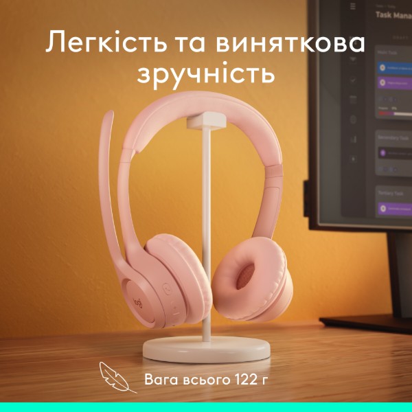 Фото - Гарнитура беспроводная Logitech Zone 300 Bluetooth Rose (981-001412)