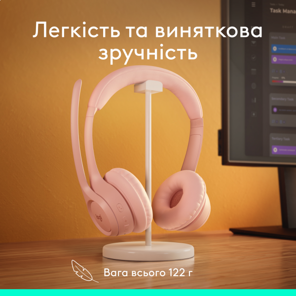 Фото - Гарнитура беспроводная Logitech Zone 300 Bluetooth Rose (981-001412)
