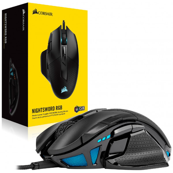 Фото - Миша дротова ігрова Corsair Nightsword RGB Black (CH-9306011-EU)
