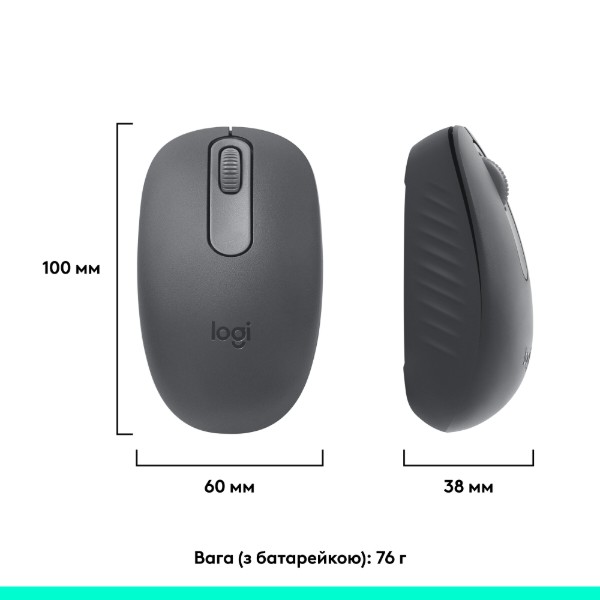 Фото - Миша бездротова Logitech M196 Bluetooth Mouse Graphite (910-007459)