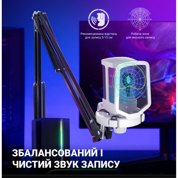 Фото - Мікрофон до комп'ютера Fifine Q6TW USB White