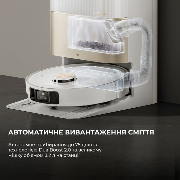 Фото - Робот-пылесос моющий Dreame Bot X40 Ultra Complete White (RLX63CE-2-Wh)