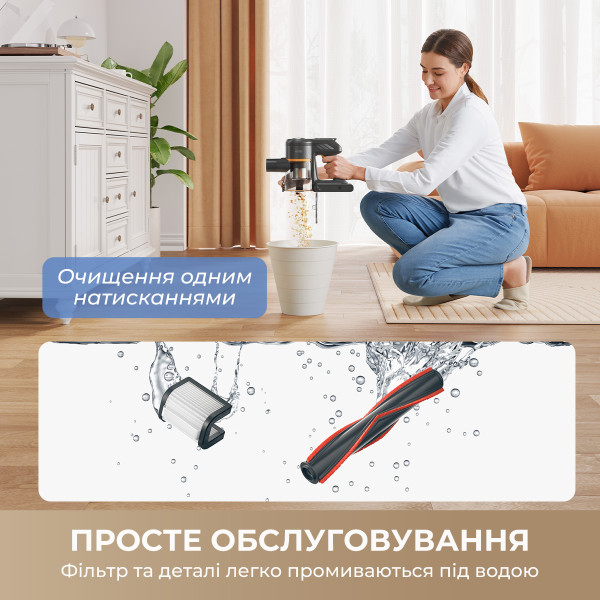 Фото - Пылесос ручной для дома Mova Cordless Vacuum Cleaner J20