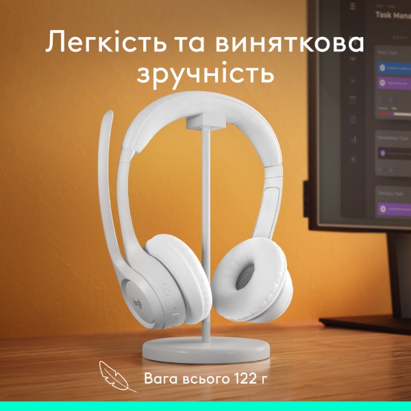 Фото - Гарнитура беспроводная Logitech Zone 300 Bluetooth Off-White (981-001417)
