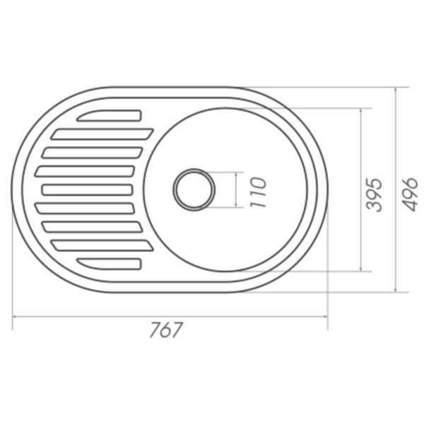 Фото - Мойка кухонная VALESO 7750 LIRA матовая Чорная
