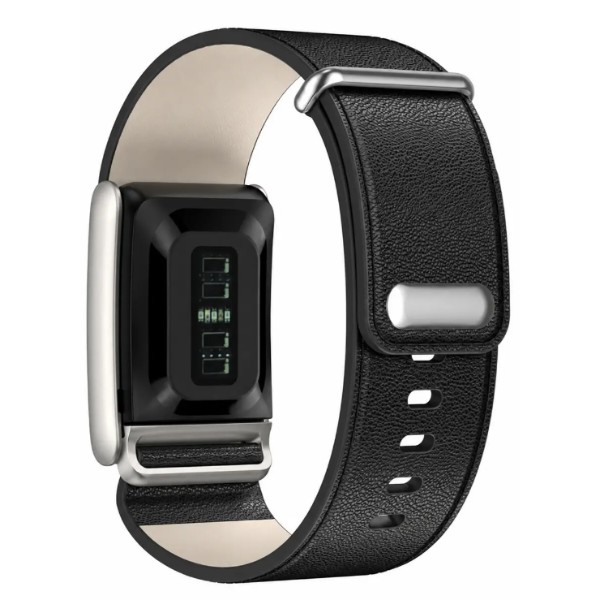 Фото - Ремешок для фитнес-браслета Armorstandart Leather Loop for Whoop 5.0 Black with Siver (ARM93092)