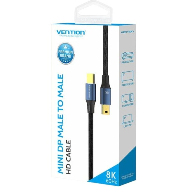 Фото - Кабель Vention DisplayPort mini M - mini M 2.0м, V1.4 (HCGLH)