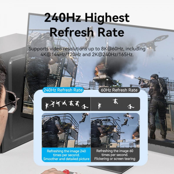 Фото - Кабель Vention DisplayPort mini M - mini M 2.0м, V1.4 (HCGLH)