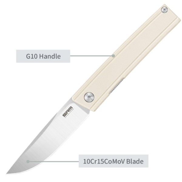 Фото - Нож туристический SRM Gent 401LC-GT White