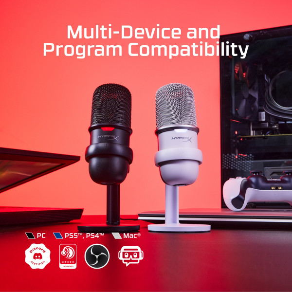 Фото - Мікрофон до комп'ютера HyperX SoloCast White (519T2AA)