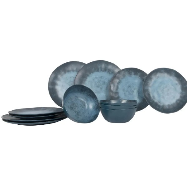 Фото - Столовый сервиз Bo-camp Tableware Stone 12 Pieces 4 Person Dark Blue (6917100)