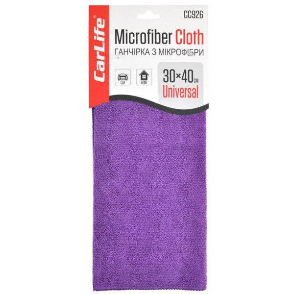 Фото - Автомобильная салфетка CarLife 30x40 см фиолетовая (CC926)