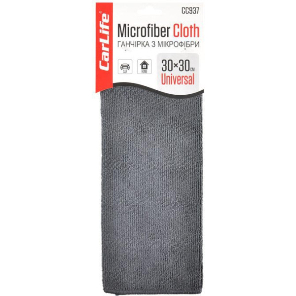 Фото - Автомобильная салфетка CarLife 30x30 см серая (CC937)