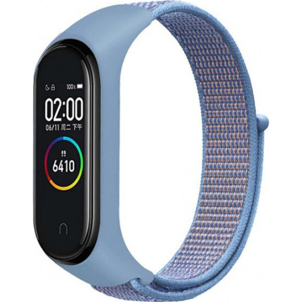 Фото - Ремінець для фітнес-браслету BeCover Nylon Style for Xiaomi Mi Smart Band 5 Light Blue (705425)