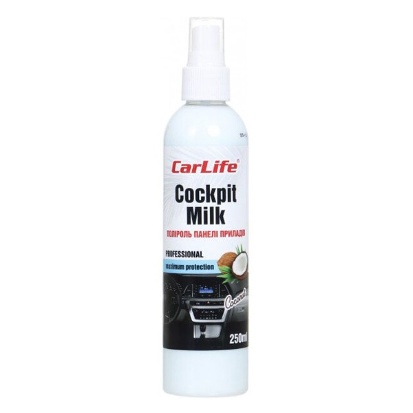 Фото - Полироль для авто CarLife Кокос. Cockpit Milk 250ml (CF026) Фото - Полироль для авто CarLife Кокос. Cockpit Milk 250ml (CF026)
