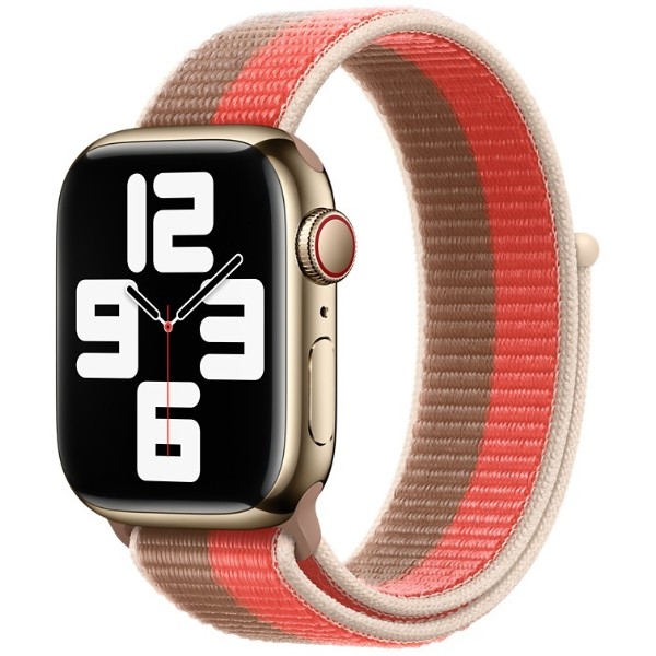 Фото - Ремінець для смарт-годинника Apple 41mm Pink Pomelo/Tan Sport Loop - Regular (ML2P3ZM/A)