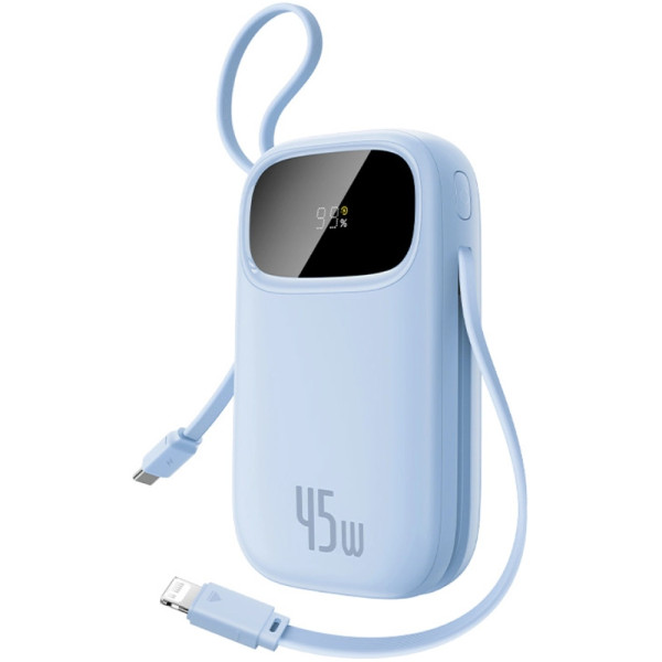 Фото - Батарея мобільна Baseus 20000mAh EnerFill FC31 45W PD,QC,USB-A,USB-C In/Out, built-in USB-C/Lightning cable Blue (E0028D03)