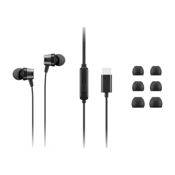 Фото - Уценка - Наушники вкладыши проводные Lenovo USB-C Wired In-Ear Headphone (4XD1J77351)