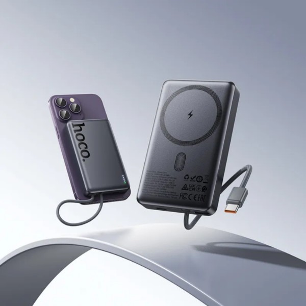 Фото - Батарея мобільна HOCO Q44 Origen Dual PD20W Magnetic +Type-C 10000 mAh Metal Gray (714983)