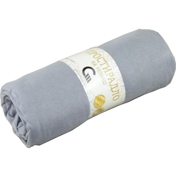 Фото - Простынь двуспальная GM Textile на резинке серая 200х200х25 Фото - Простынь двуспальная GM Textile на резинке серая 200х200х25