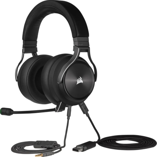 Фото - Гарнітура бездротова ігрова Corsair Virtuoso RGB Wireless XT Black (CA-9011188-EU)