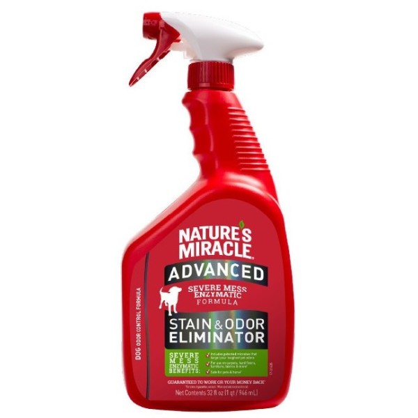 Фото - Средство для удаления пятен для животных 8in1 Nature's Miracle ADV Dog Stain and Odor Elimin Spray с усиленной формулой 946 мл (18065970169)