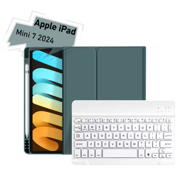 Фото - Чохол-клавіатура для планшета BeCover for Apple iPad Mini 7 2024 Dark Green (712993) Фото - Чохол-клавіатура для планшета BeCover for Apple iPad Mini 7 2024 Dark Green (712993)