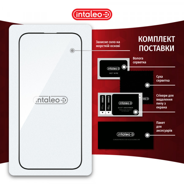 Фото - Захисне скло для смартфону Intaleo Full Glue for Apple iPhone 16 Pro Max Black (1283126593819)