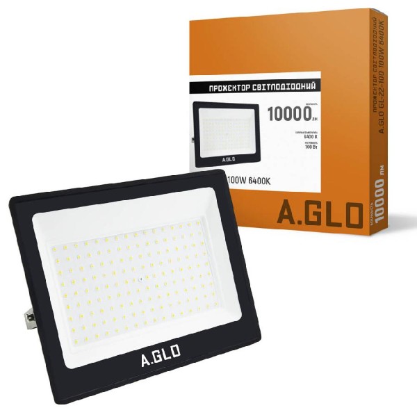 Фото - Світлодіодний прожектор A.GLO GL-22-100 100W 6400K (000058906)