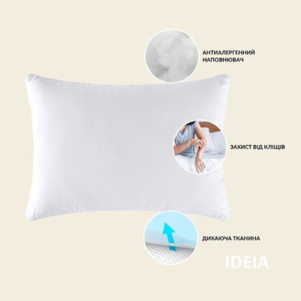 Фото - Подушка стандартная IDEIA NORDIC CLASSIC 40х60 см антиалергенное волокно (8-34680*001)