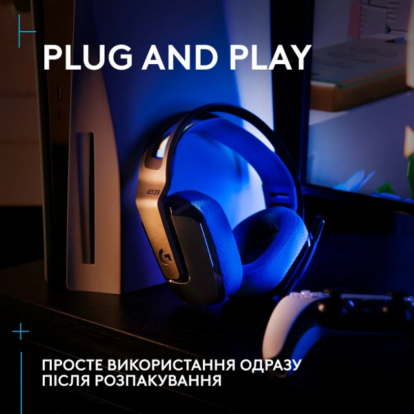 Фото - Гарнітура бездротова ігрова Logitech G535 Lightspeed Wireless Console Gaming Headset Black (939-002219)
