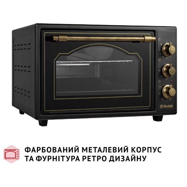 Фото - Печь электрическая Perfelli LAGGIO 37 BLACK RETRO