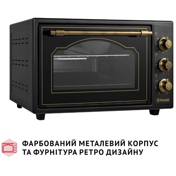 Фото - Печь электрическая Perfelli LAGGIO 37 BLACK RETRO