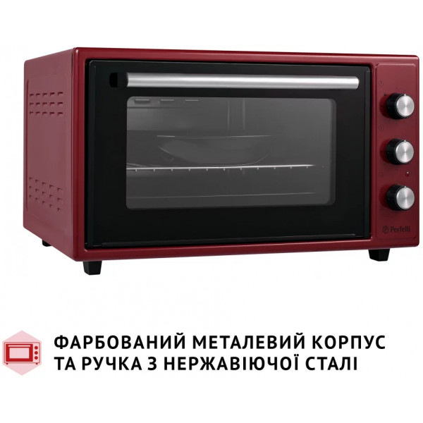 Фото - Піч електрична Perfelli TRIMO 48 RED